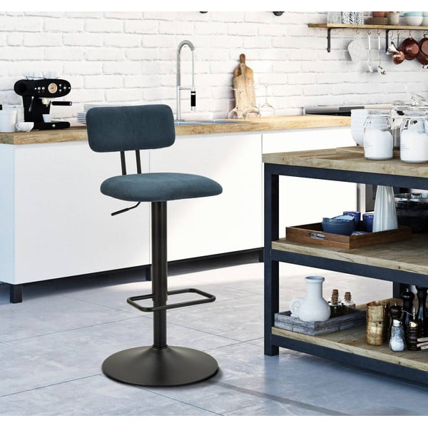 Zaļganzils/melns bāra krēsls ar regulējamu augstumu (sēdekļa augstums 61 cm) Tina – Mauro Ferretti-image-1