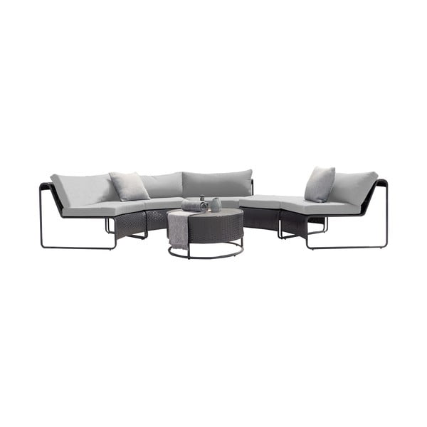 Pelēks dārza atpūtas komplekts 5 personām Rindal – Bonami Selection-image-2