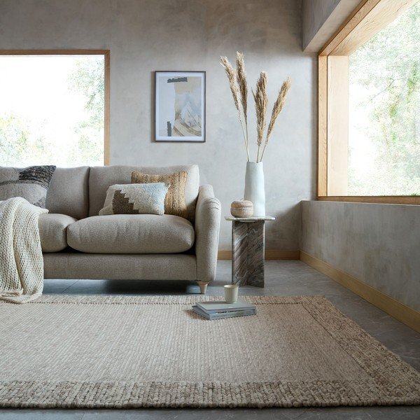 Dabīga toņa ar rokām darināts paklājs no vilnas maisījuma 200x290 cm Rue – Flair Rugs-image-1