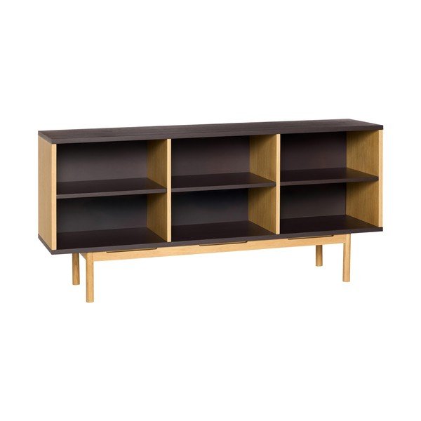 Brūna kumode ar ozolkoka imitāciju 140x65x35 cm Dual – Hübsch