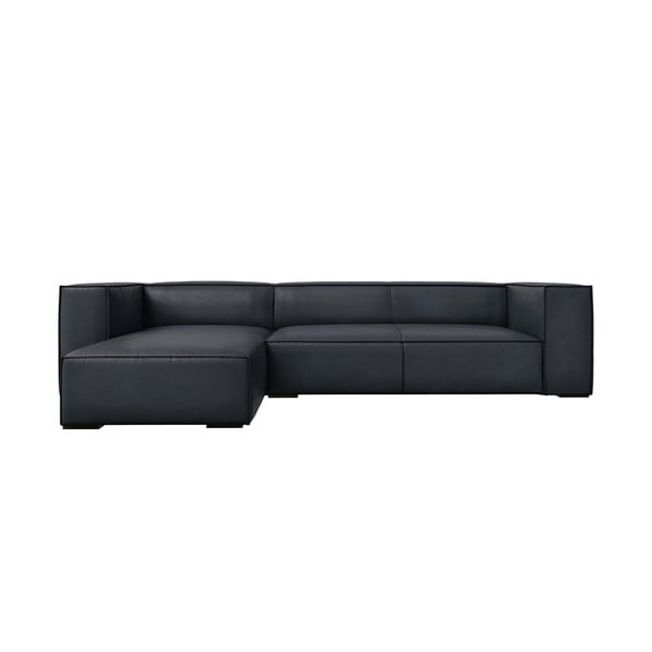 Tumši zils ādas stūra dīvāns (ar kreiso stūri) Madame – Windsor & Co Sofas
