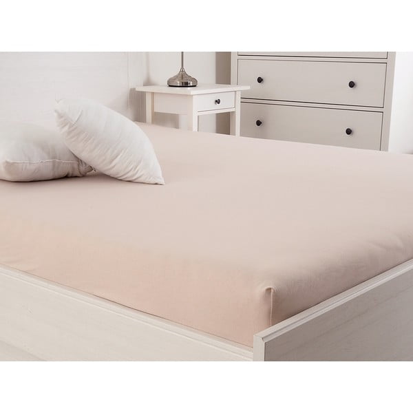 Gaiši brūns palags ar gumiju 140x200 cm – B.E.S.-image-1