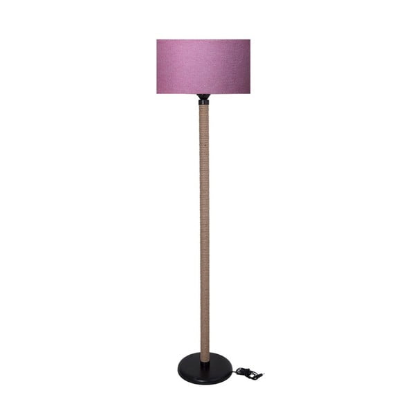 Brīvi stāvoša lampa ar rozā abažūru Kate Louise Rope