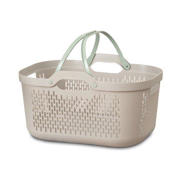 Gaiši brūns plastmasas veļas grozs 45 l – Addis