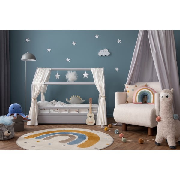 Okera dzeltens/ziloņkaula krāsas bērnu paklājs ø120 cm Joyful Gold – FD-image-1