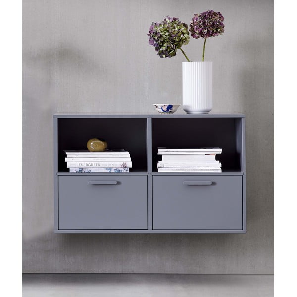 Pelēka sienas kumode ar 2 durvīm Keep by Hammel-image-1