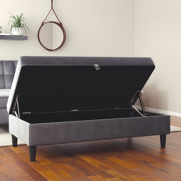 Pelēks samta kāju soliņš Hartford – Støraa-image-1