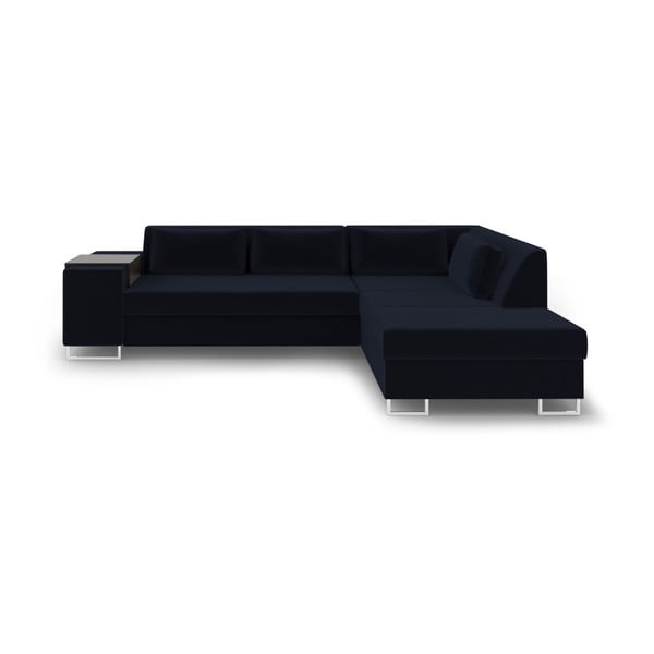 Tumši zils dīvāns gulta Cosmopolitan Design San Antonio, labais stūris