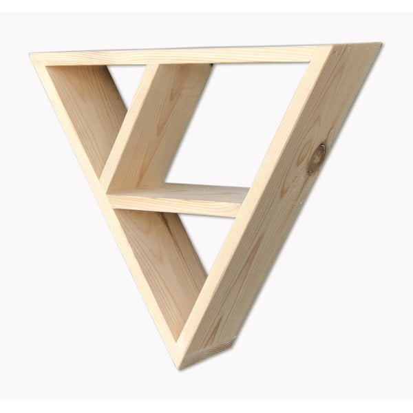 Koka sienas plaukts Simple Triangle-image-2