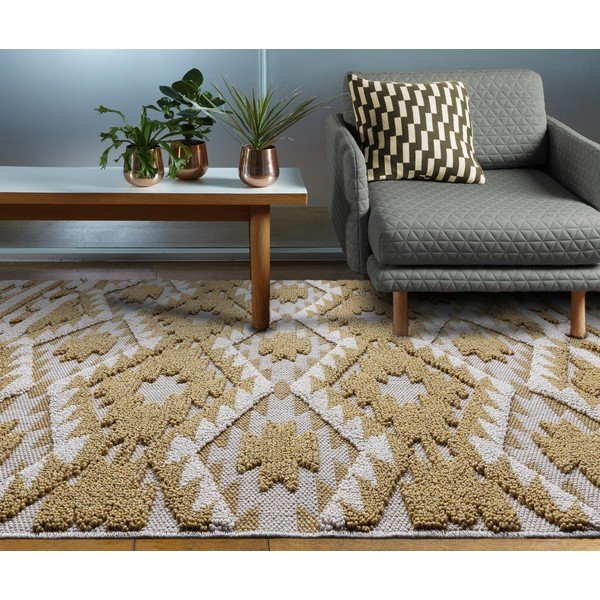 Dzeltens paklājs Asiatic Carpets Taza, 120 x 170 cm-image-4