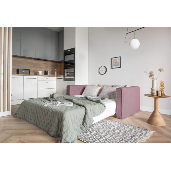 Rozā izvelkamais dīvāns 168 cm Lucky Lucy – Miuform-image-3