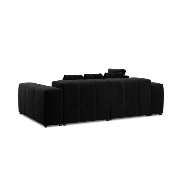 Melns samta stūra dīvāns (maināms stūris) Rome Velvet – Cosmopolitan Design -image-4