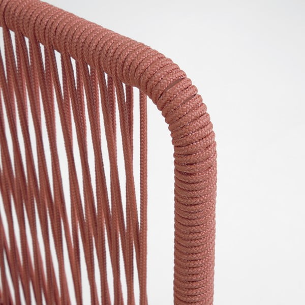Terakotas brūns dārza krēsls ar tērauda konstrukciju Kave Home Nadin-image-3