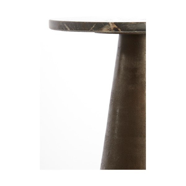 Apaļš sānu galdiņš ar marmora virsmu ø 29 cm Ynez – Light & Living-image-3
