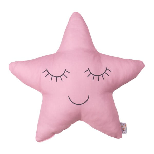 Rozā bērnu spilvens ar kokvilnu Mike & Co. NEW YORK Pillow Toy Star, 35 x 35 cm