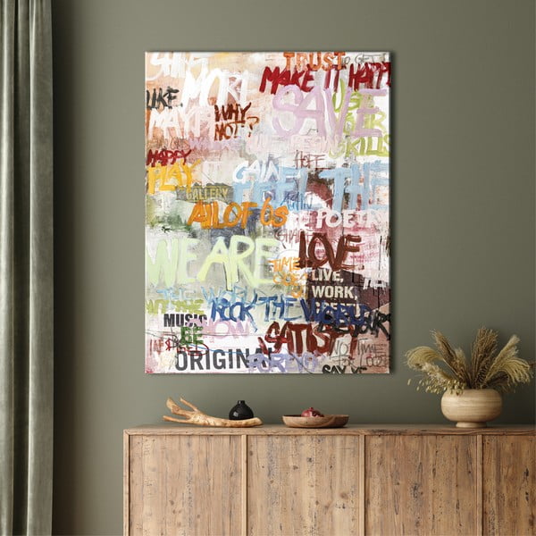 Attēls ar manuāli gleznotiem elementiem 90x118 cm Streetlife    – Malerifabrikken-image-1