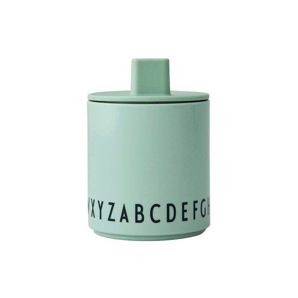Zaļa bērnu krūze Design Letters Eat & Learn-image-1