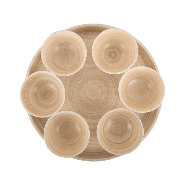 Balts bambusa servēšanas trauku komplekts ø 32 cm Puro – PT LIVING-image-2