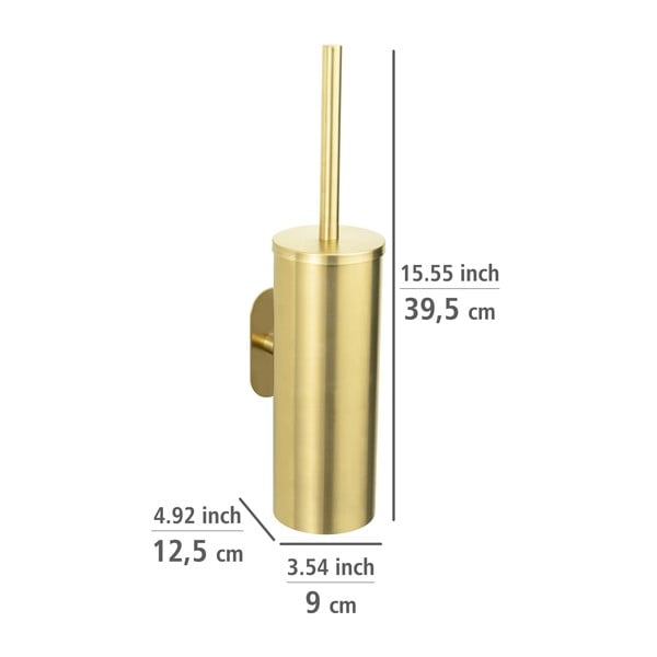 Pašturoša nerūsējošā tērauda tualetes birste zelta krāsā Orea Gold – Wenko-image-2