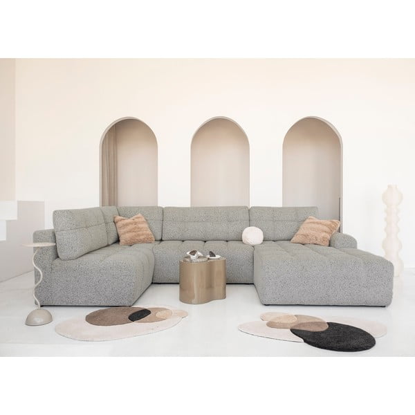 Gaiši brūns salokāms modulārais stūra dīvāns ar uzglabāšanas vietu (ar kreiso stūri) Lulu – Miuform-image-3