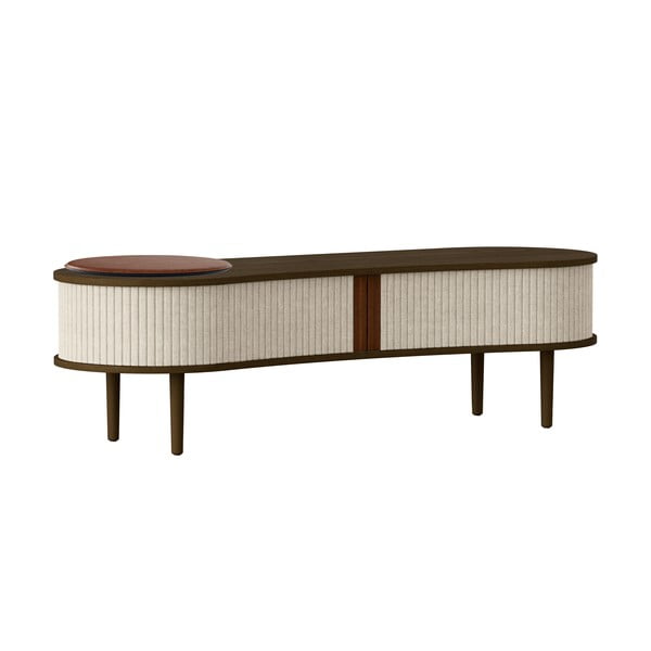 Brūns/bēšs TV galdiņš ar ozolkoka imitāciju 140x40 cm Audacious – UMAGE-image-4