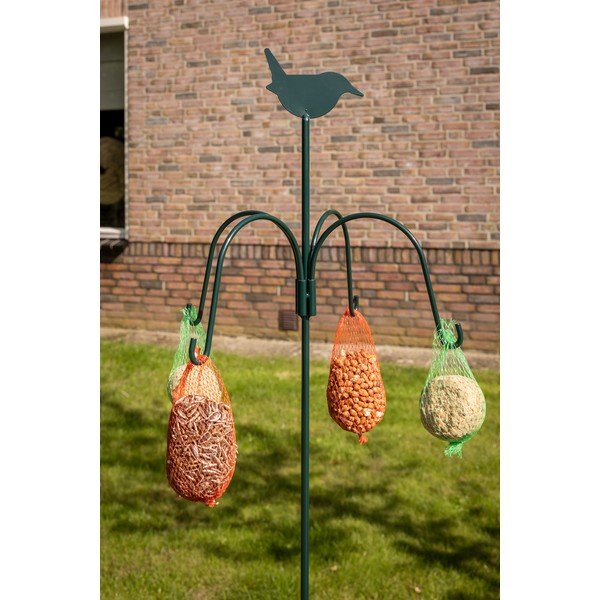 Tumši zaļa putnu barotava ar kātu Esschert Design, augstums 148 cm-image-4