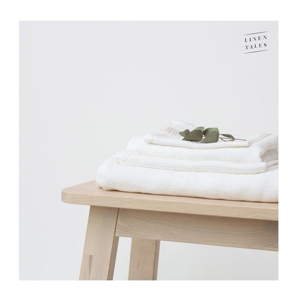 Balts lina dvielis 65x45 cm – Linen Tales-image-1