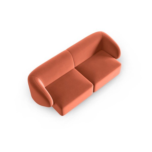 Rozā samta dīvāns 188 cm Paolo – Milo Casa-image-1