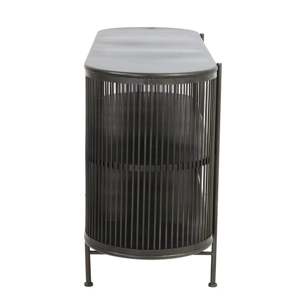 Melna metāla zemā kumode 149x80 cm Yinthe – Light & Living-image-3