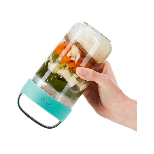 Zupas burka ar tirkīza vāku Lékué To Go, 600 ml-image-1