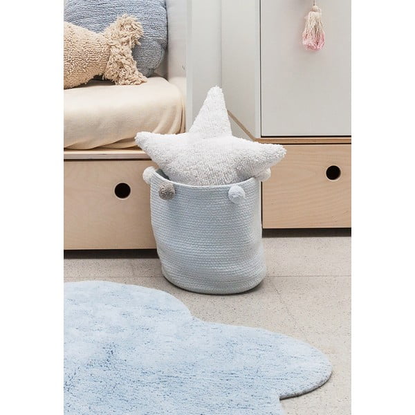 Gaiši zils tekstila bērnu rotaļlietu grozs ø 30x30 cm Bubbly – Lorena Canals-image-2