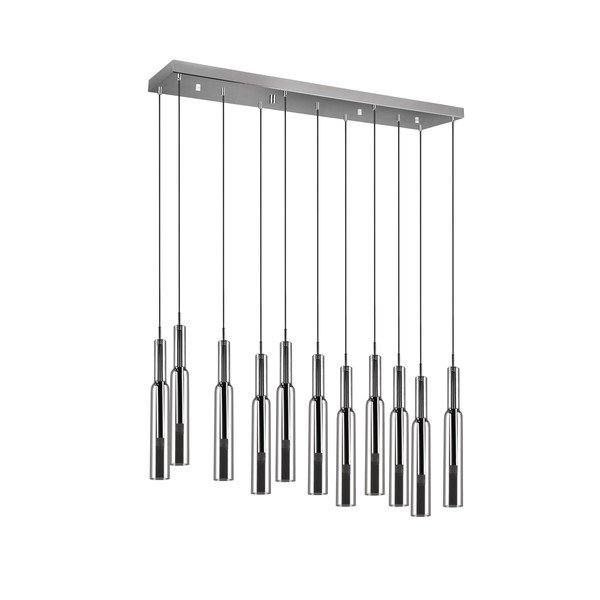 Sudraba krāsas LED piekaramā lampa ar stikla abažūru Lucent – Trio Select-image-3