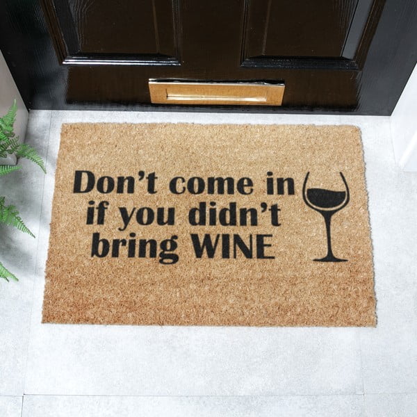 Kokosšķiedras kājslauķis 40x60 cm Without Wine – Artsy Doormats-image-2