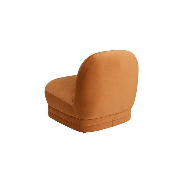 Oranžs samta atpūtas krēsls Cocos – Ellos Home-image-4