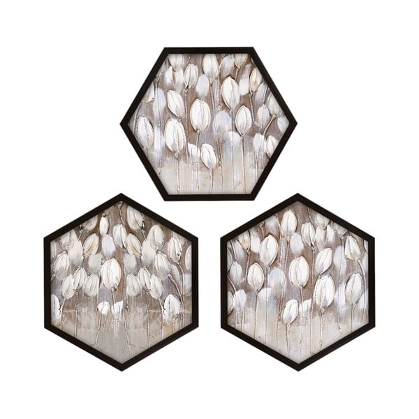 Gleznas (3 gab.) 35x35 cm Pentagons – Wallity