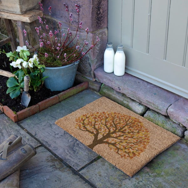 Kokosšķiedras kājslauķis 40x60 cm Autumnal Tree of Life – Artsy Doormats-image-3