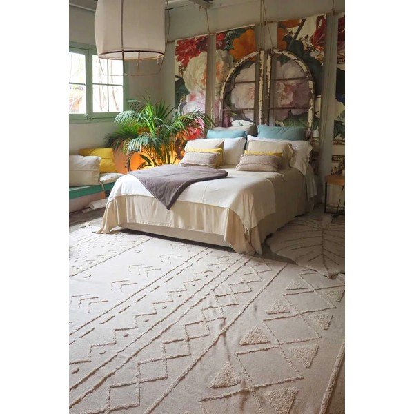 Balts mazgājams/ar rokām darināts kokvilnas paklājs 170x240 cm Tribu Natural – Lorena Canals-image-1