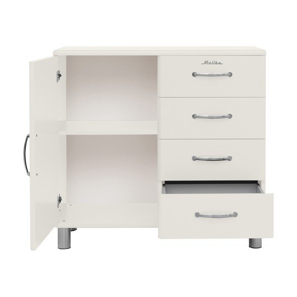 Balta zema kumode 98x92 cm Malibu – Tenzo-image-4