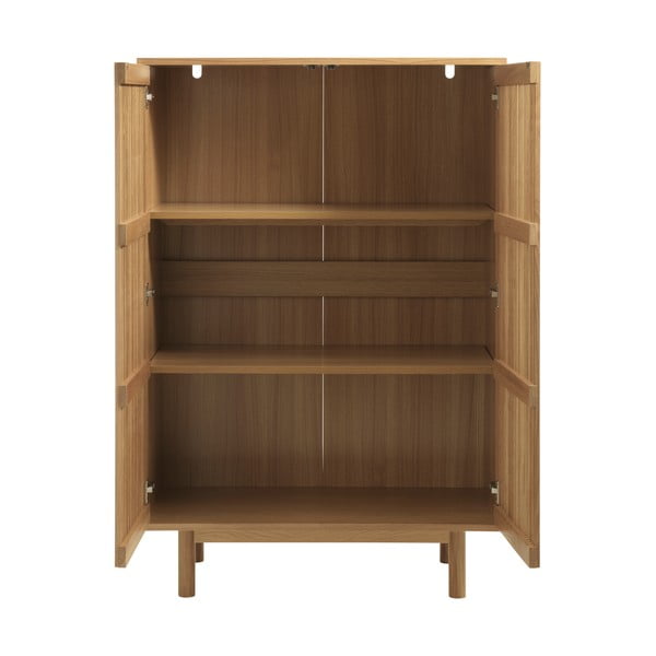 Dabīga toņa skapītis ar ozolkoka imitāciju 95x140 cm Tiber – Unique Furniture-image-4