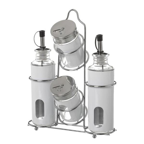 Etiķa un eļļas trauku komplekts (4 gab.) ar statīvu – Casa Selección