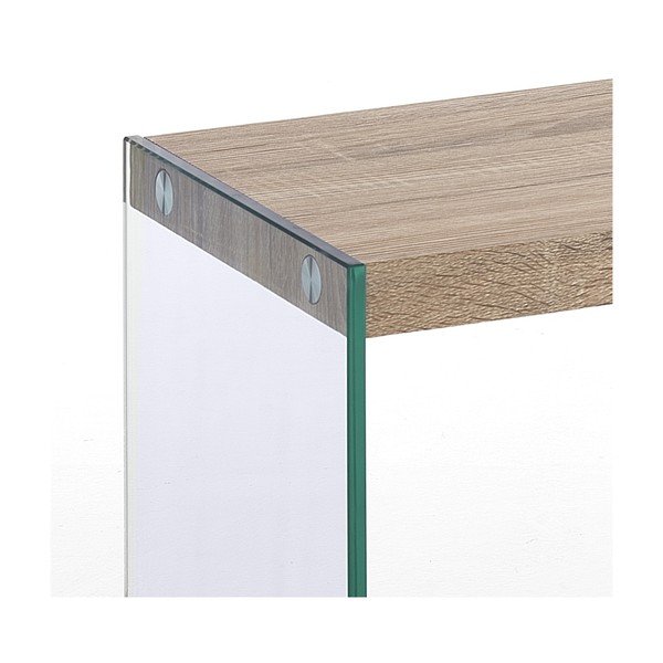 Dabīga toņa stikla TV galdiņš 120x45x29,5 cm Nancy – Tomasucci-image-2