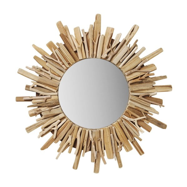 Apaļš sienas spogulis Kare Design Legno, Ø 58 cm