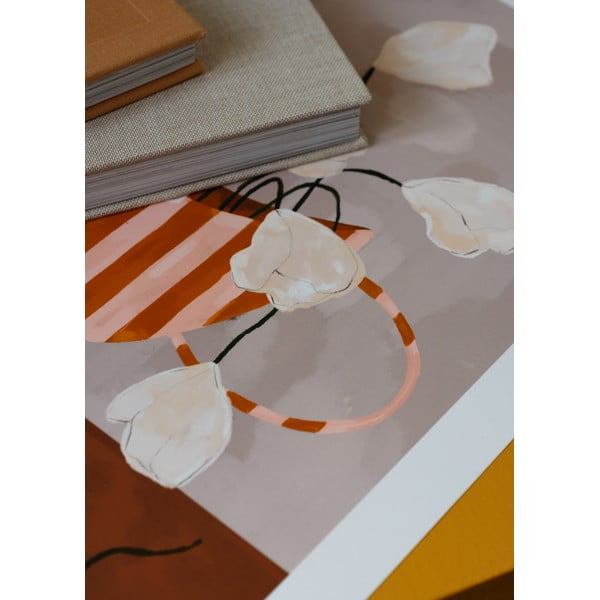 Plakāts 50x70 cm White Flowers in Striped Vase – Frankie Penwill – The Poster Club-image-2