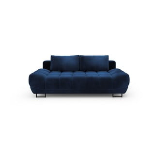 Tumši zils trīsvietīgs samta izlaižams dīvāns Windsor & Co Sofas Cirrus