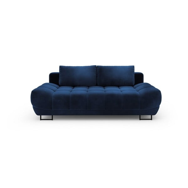 Tumši zils trīsvietīgs samta izlaižams dīvāns Windsor & Co Sofas Cirrus