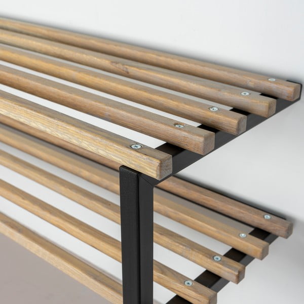 Melns/dabīga toņa metāla piekarināms apavu plaukts 100x26x34 cm Marco – Spinder Design-image-4