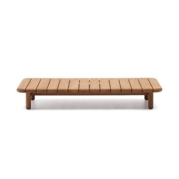 Tīkkoka masīvkoka dārza kafijas galdiņš 70x140 cm Turqueta – Kave Home