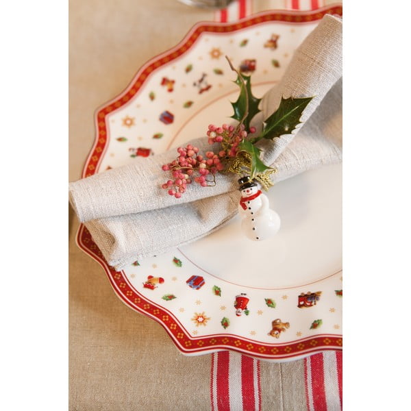 Sarkanbalts porcelāna Ziemassvētku šķīvis Toy´s Delight Villeroy&Boch, ø 29 cm-image-3