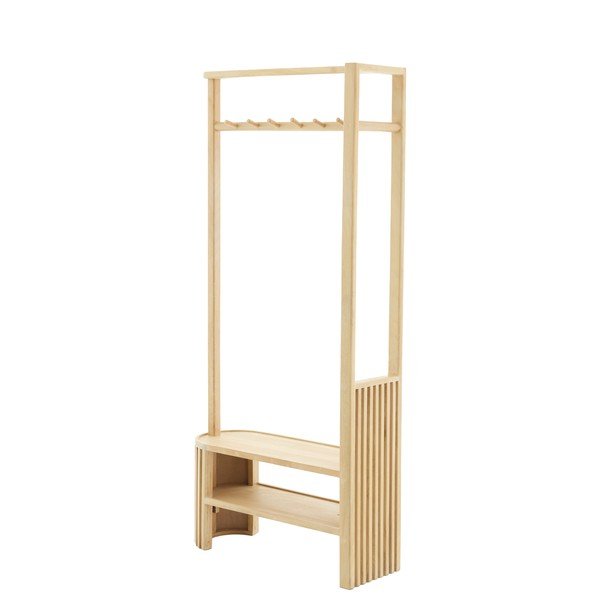 Dabīga toņa mango masīvkoka priekšnama iekārta 85x180x30 cm Gaios – Light & Living-image-1