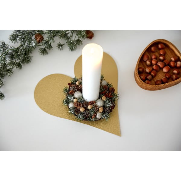 Galda paliktnis no ekoloģiskās ādas 30x30 cm Heart Hippo – LIND DNA-image-2